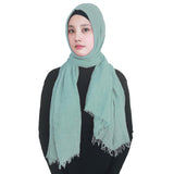 Fashion Crinkle Head Scarf Muslim Hijab