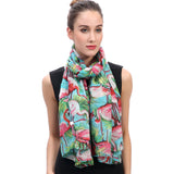 Flamingo Print Scarf Lightweight