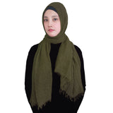 Fashion Crinkle Head Scarf Muslim Hijab