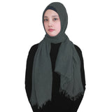 Fashion Crinkle Head Scarf Muslim Hijab
