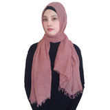 Fashion Crinkle Head Scarf Muslim Hijab