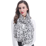 Bird Print Scarf Lightweight