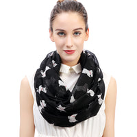 Scottish Terrier Dog Print Scarf Lightweight