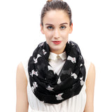 Scottish Terrier Dog Print Scarf Lightweight