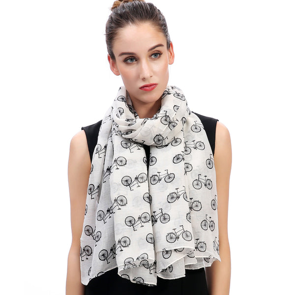 Bicycles Print Scarf