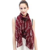 Music Notes Print Scarf