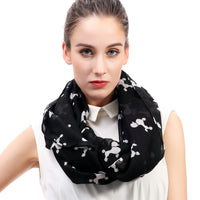 Poodle Dog Print Scarf Lightweight