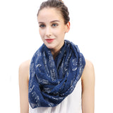 Music Notes Print Scarf
