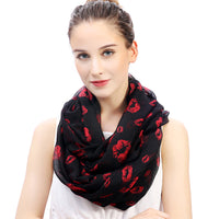 Valentine's Day Lips Kiss Print Scarf