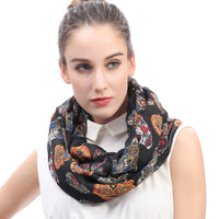 Halloween Sugar Skull Print Scarf