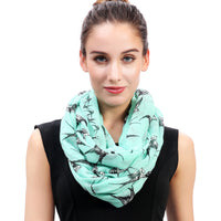Swallow Bird Print Scarf Lightweight