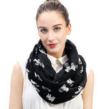 Pug Dog Print Scarf Lightweight