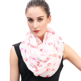 Valentine's Day Lips Kiss Print Scarf