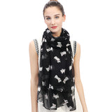 Scottish Terrier Dog Print Scarf Lightweight