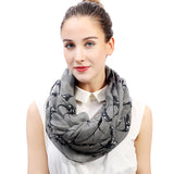 Swallow Bird Print Scarf Lightweight