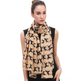 Labrador Retriever Dog Print Scarf Lightweight