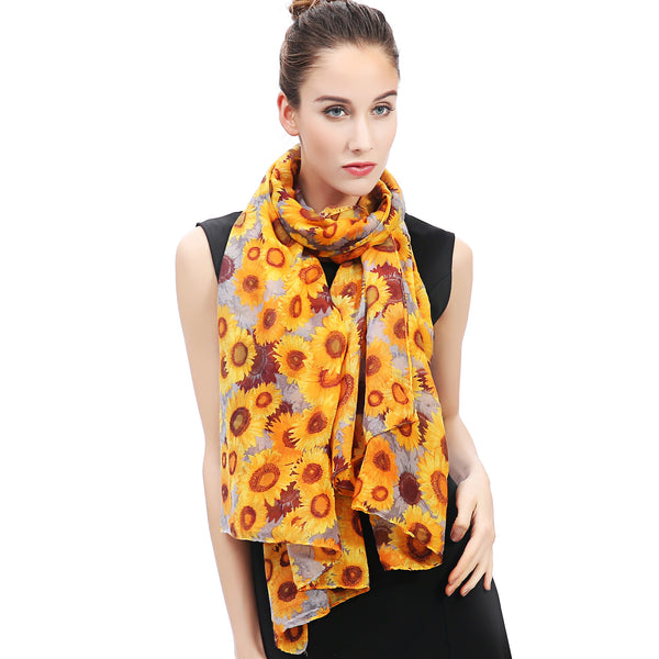 Sunflower Print Scarf