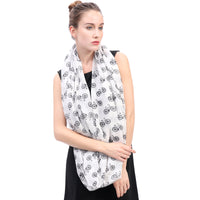 Bicycles Print Scarf