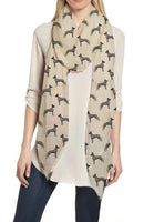 Great Dane Dog Print Scarf Lightweight