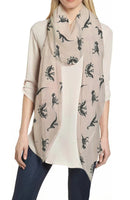 Dinosaur Print Women's Scarf Lightweight for All Seasons