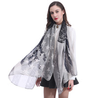 Skull and Flag Print Scarf