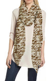 Military Digital Camouflage Print Women's Scarf Lightweight for All Seasons