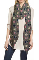 Owl Print Scarf Lightweight