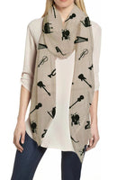 Musical Instruments Print Women's Scarf Lightweight for All Seasons
