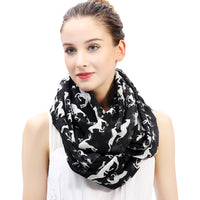 Horse Print Scarf Lightweight