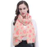Valentine's Day Lips Kiss Print Scarf