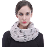 Basset Hound Dog Print Scarf Lightweight