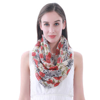 Skulls and Roses Print Scarf