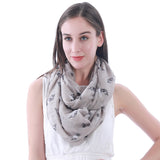 Boston Terrier Dog Print Scarf Lightweight