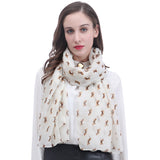 Beagle Dog Print Scarf Lightweight