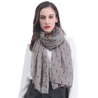 Beagle Dog Print Scarf Lightweight