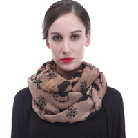 Cat Print Scarf Lightweight