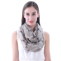 Siberian Husky Dog Print Scarf Lightweight