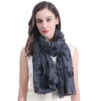 Cat Print Scarf Lightweight