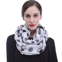 Cat Print Scarf Lightweight