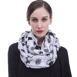 Cat Print Scarf Lightweight