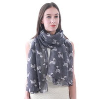 West Highland White Terrier Dog Print Scarf Lightweight