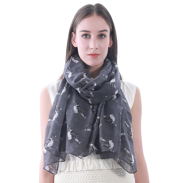 Springer Spaniel Dog Print Scarf Lightweight