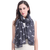 English Bull Terrier Dog Print Scarf Lightweight