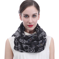 Halloween Sugar Skull Print Scarf