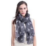 French Bulldog Dog Print Scarf Lightweight