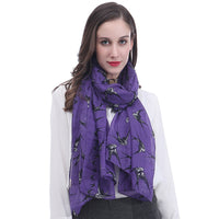 Swallow Bird Print Scarf Lightweight
