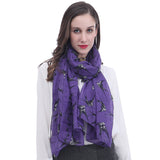 Swallow Bird Print Scarf Lightweight
