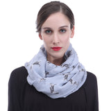 Basset Hound Dog Print Scarf Lightweight