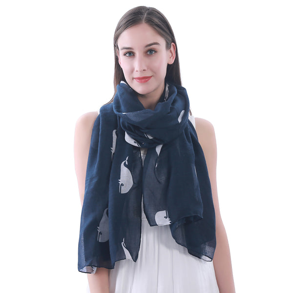 Ocean Whale Print Scarf