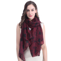 Cat Print Scarf Lightweight